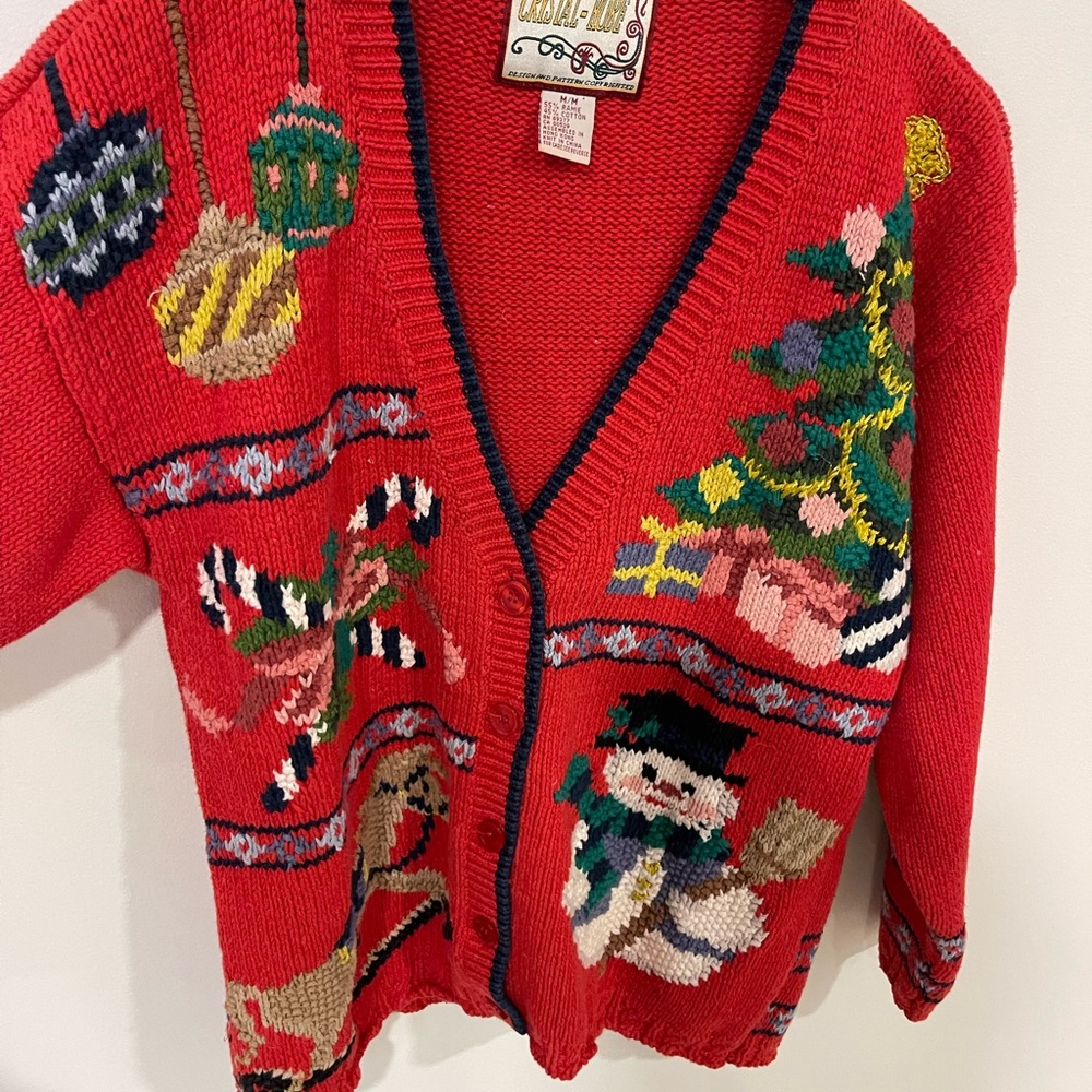 Festive Red Holiday Cardigan - Picture 14 of 14